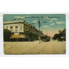 CIUDAD DE BUENOS AIRES TRANVIA AVENIDA SANTA FE ANTIGUA TARJETA POSTAL